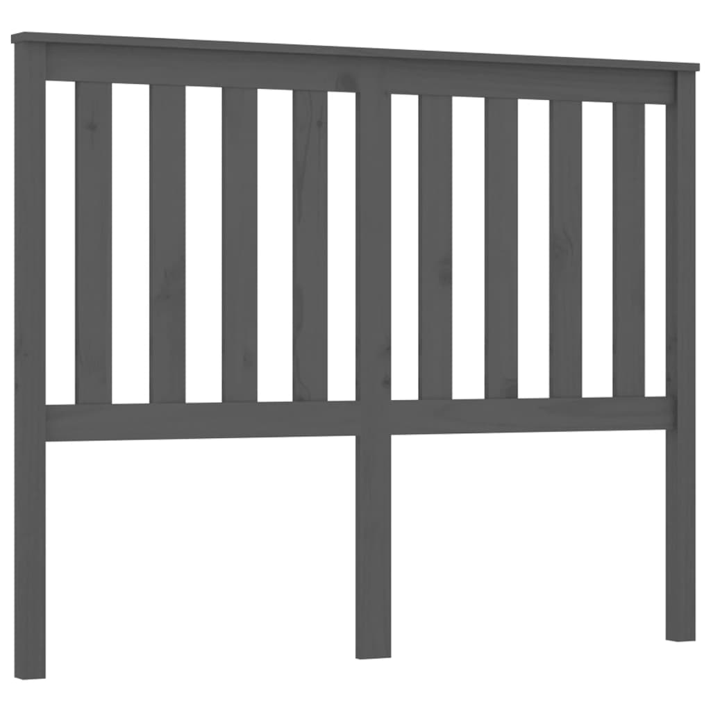 vidaXL Čelo postele šedé 146 x 6 x 101 cm masivní borovice