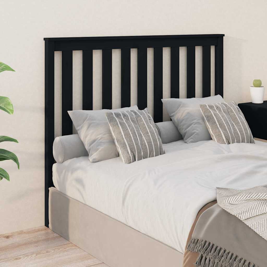 vidaXL Wezg�owie ��ka, czarne, 146x6x101 cm, lite drewno sosnowe