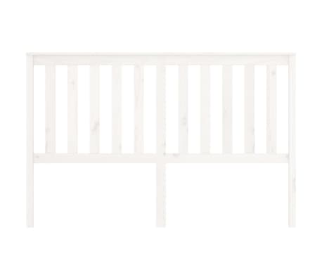 vidaXL Tăblie de pat, alb, 156x6x101 cm, lemn masiv de pin
