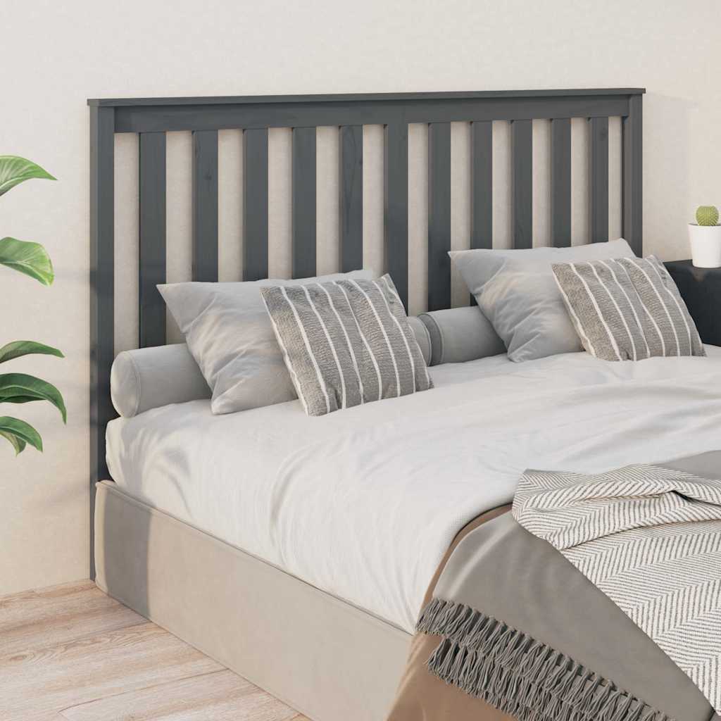 vidaXL Wezg�owie ��ka, szare, 166x6x101 cm, lite drewno sosnowe