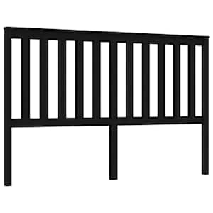 Čelo postele černé 166 x 6 x 101 cm masivní borovice - obrázek 2