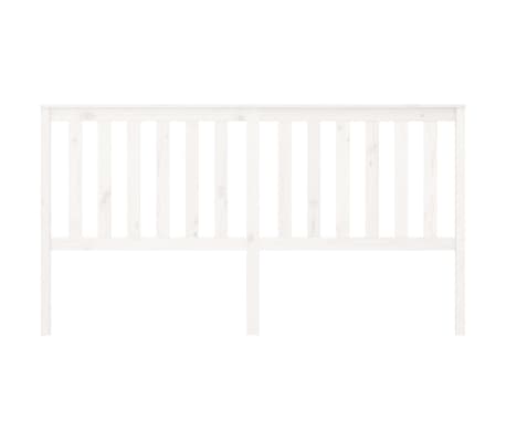 vidaXL Hoofdbord 186x6x101 cm massief grenenhout wit