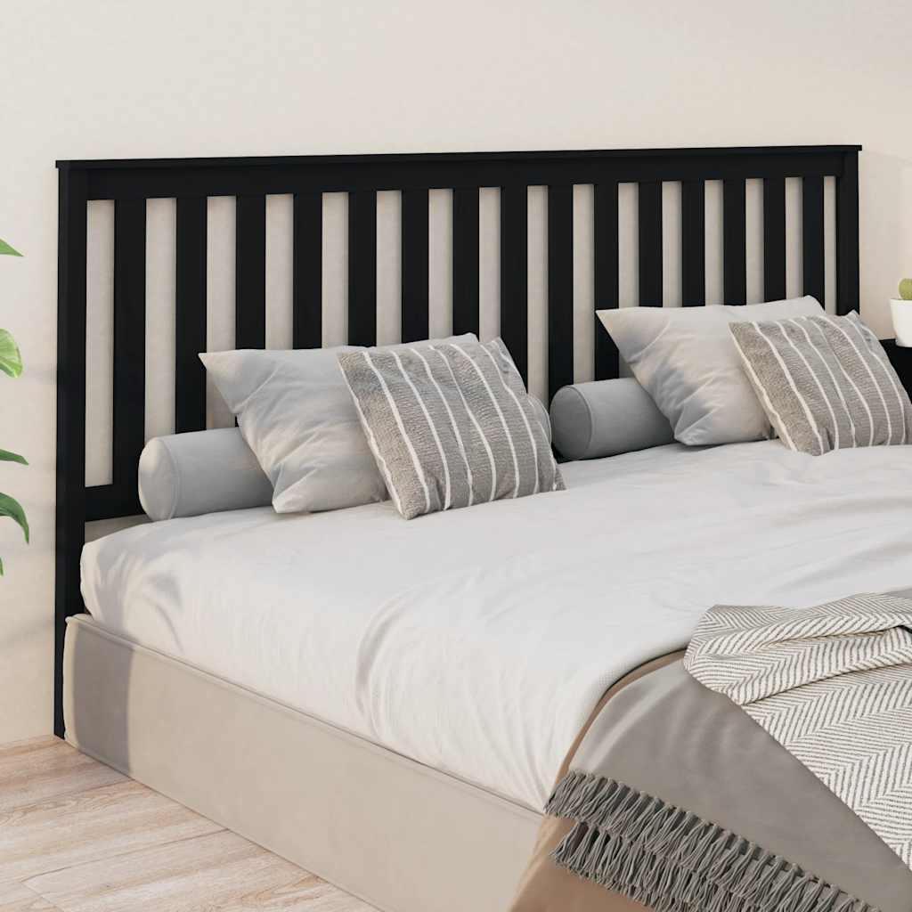 vidaXL Wezg�owie ��ka, czarne, 206x6x101 cm, lite drewno sosnowe