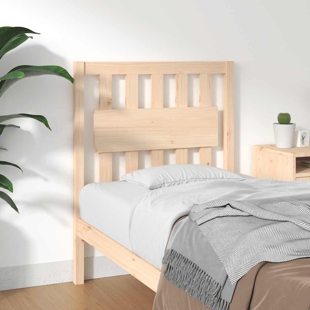 vidaXL sengegærde 80,5x4x100 cm massivt fyrretræ billede