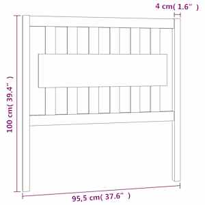 Čelo postele 95,5 x 4 x 100 cm masivní borovice - obrázek 6