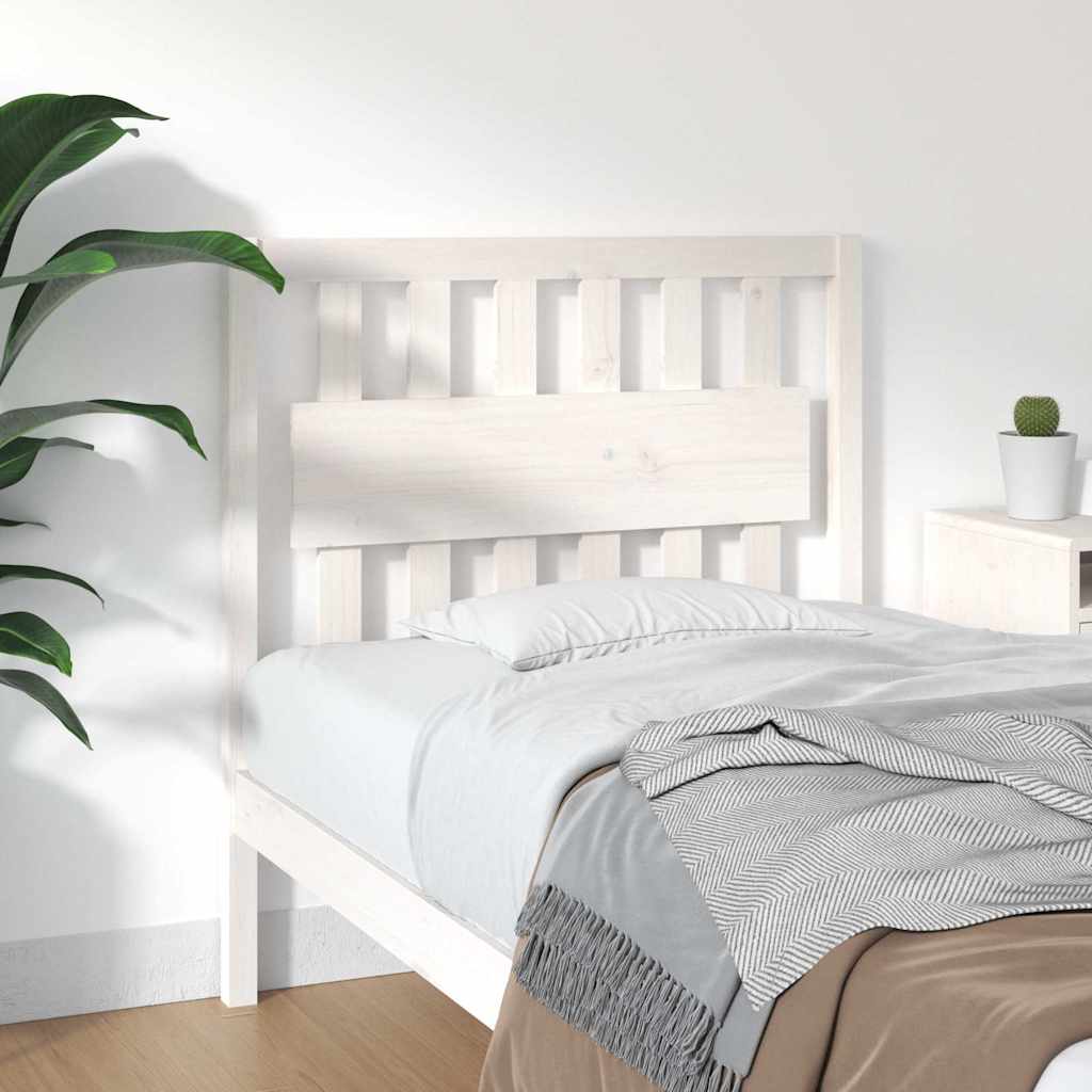 vidaXL Wezg�owie ��ka, bia�e, 95,5x4x100 cm, lite drewno sosnowe