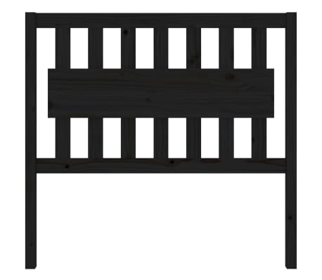 vidaXL Tăblie de pat, negru, 105,5x4x100 cm, lemn masiv de pin