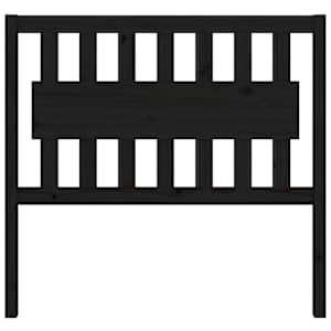 vidaXL Tăblie de pat, negru, 105,5x4x100 cm, lemn masiv de pin