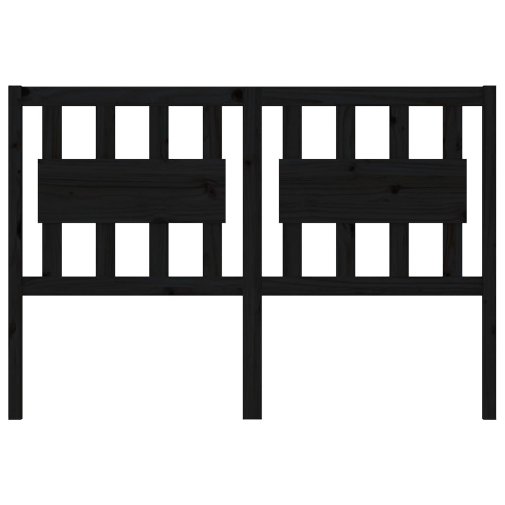 

vidaXL Hoofdbord 125,5x4x100 cm massief grenenhout zwart