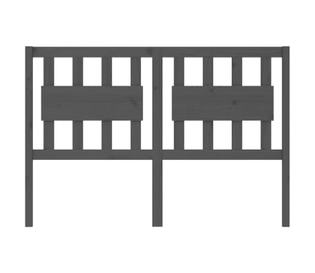 vidaXL Cabeceira de cama 145,5x4x100 cm pinho maci&ccedil;o cinzento