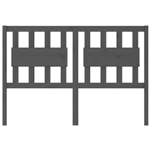 vidaXL Cabeceira de cama 145,5x4x100 cm pinho maci&ccedil;o cinzento