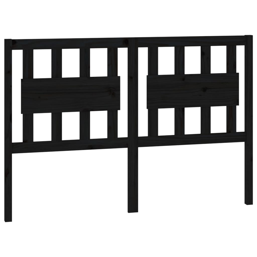 vidaXL Čelo postele černé 145,5 x 4 x 100 cm masivní borovice