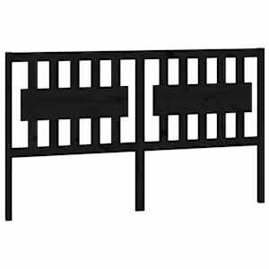 Čelo postele černé 155,5 x 4 x 100 cm masivní borovice - obrázek 2