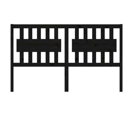 vidaXL Tăblie de pat, negru, 165,5x4x100 cm, lemn masiv de pin