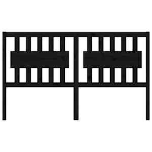 vidaXL Tăblie de pat, negru, 165,5x4x100 cm, lemn masiv de pin