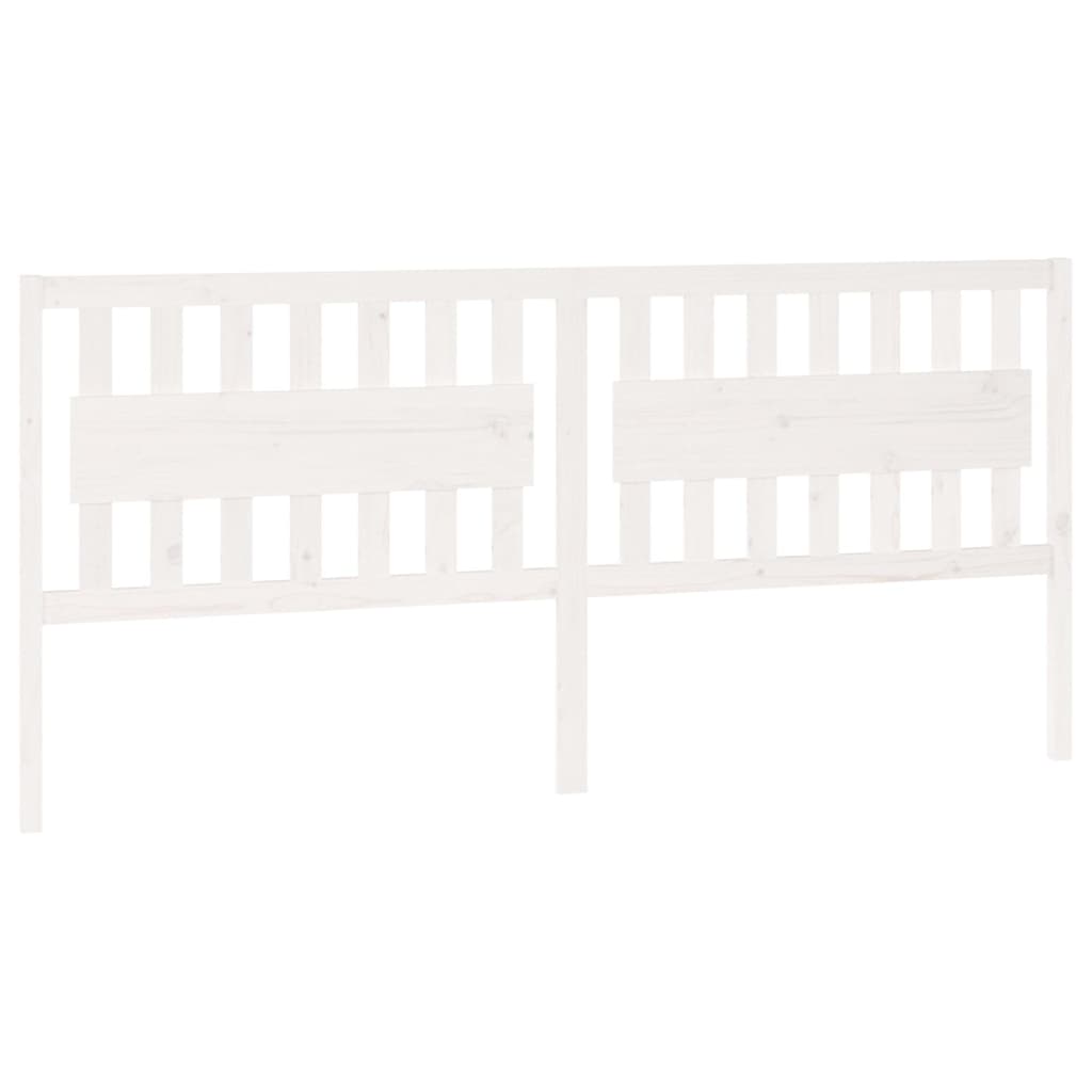 Thumbnail - vidaXL Kopfteil Weiß 205,5x4x100 cm Massivholz Kiefer