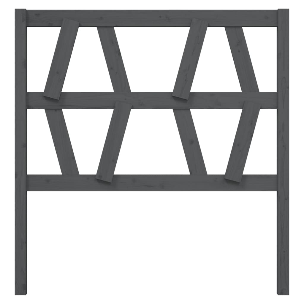 

vidaXL Hoofdbord 81x4x100 cm massief grenenhout grijs