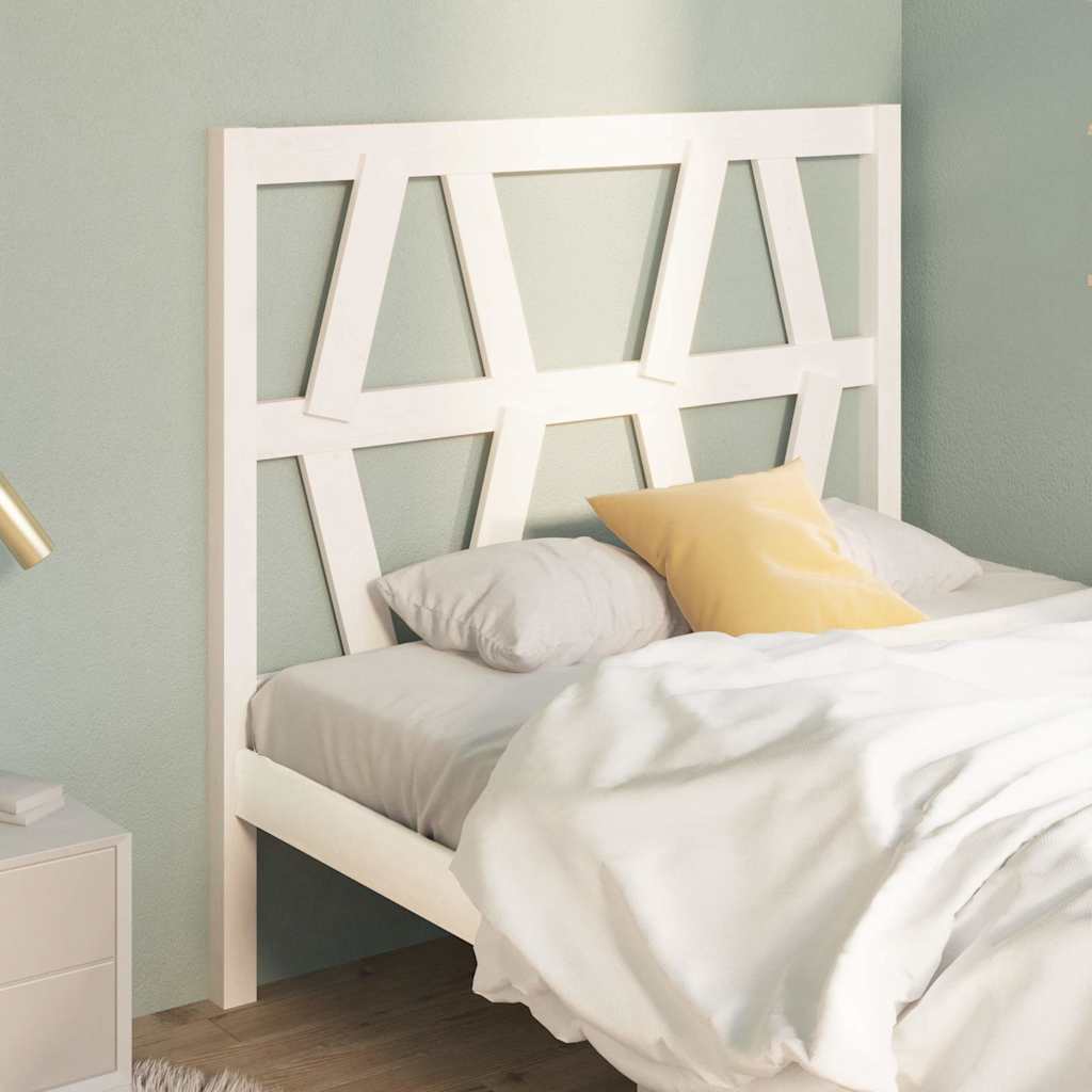 vidaXL Wezg�owie ��ka, bia�e, 96x4x100 cm, lite drewno sosnowe