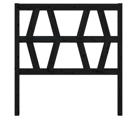 vidaXL Tăblie de pat, negru, 106x4x100 cm, lemn masiv de pin