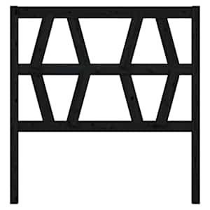 vidaXL Tăblie de pat, negru, 106x4x100 cm, lemn masiv de pin