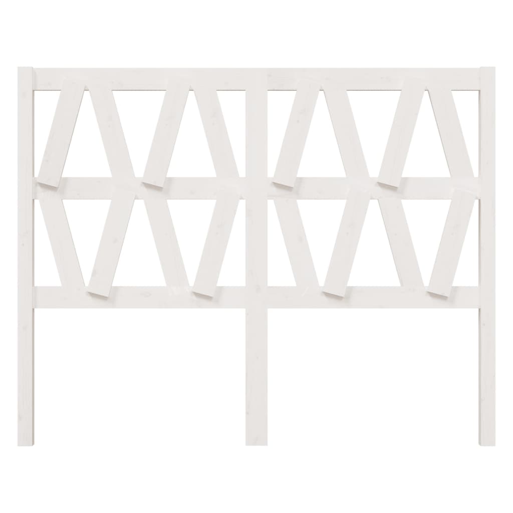 vidaXL Hoofdbord 126x4x100 cm massief grenenhout wit afbeelding