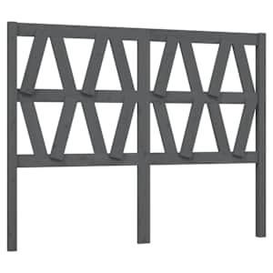 Čelo postele šedé 126 x 4 x 100 cm masivní borovice - obrázek 2