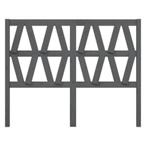 Čelo postele šedé 126 x 4 x 100 cm masivní borovice - obrázek 3