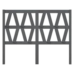 vidaXL Κεφαλάρι Κρεβατιού Γκρι 141 x 4 x 100 εκ. από Μασίφ Ξύλο Πεύκου