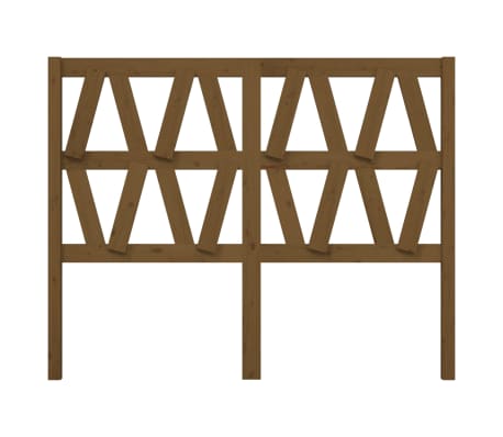 vidaXL Cabeceira de cama 141x4x100 cm pinho maci&ccedil;o castanho mel