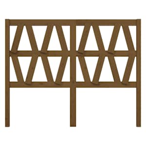 vidaXL Cabeceira de cama 141x4x100 cm pinho maci&ccedil;o castanho mel