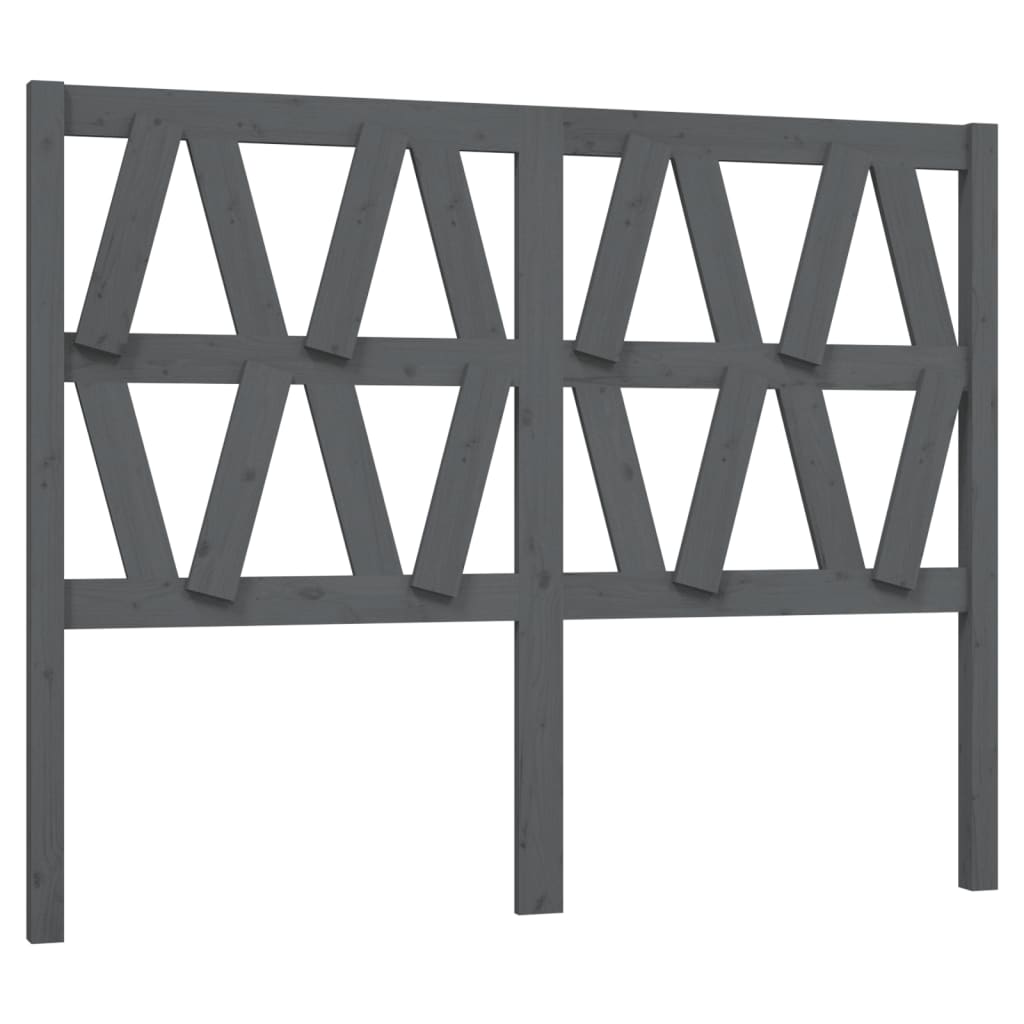 vidaXL Čelo postele šedé 146 x 4 x 100 cm masivní borovice