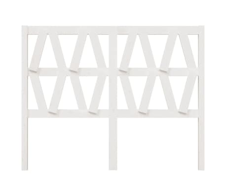 vidaXL Lovos galvūgalis, baltas, 156x4x100cm, pu&scaron;ies medienos masyvas