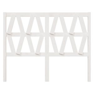 vidaXL Lovos galvūgalis, baltas, 156x4x100cm, pu&scaron;ies medienos masyvas