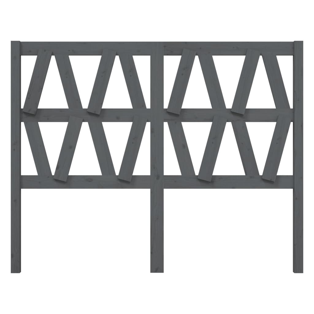 

vidaXL Hoofdbord 156x4x100 cm massief grenenhout grijs
