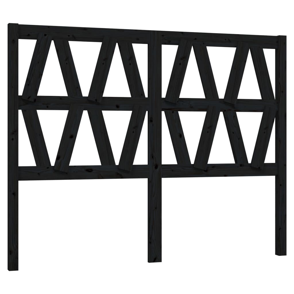 vidaXL Čelo postele černé 166 x 4 x 100 cm masivní borovice
