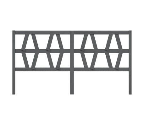 vidaXL Sengegavl gr&aring; 186x4x100 cm heltre furu