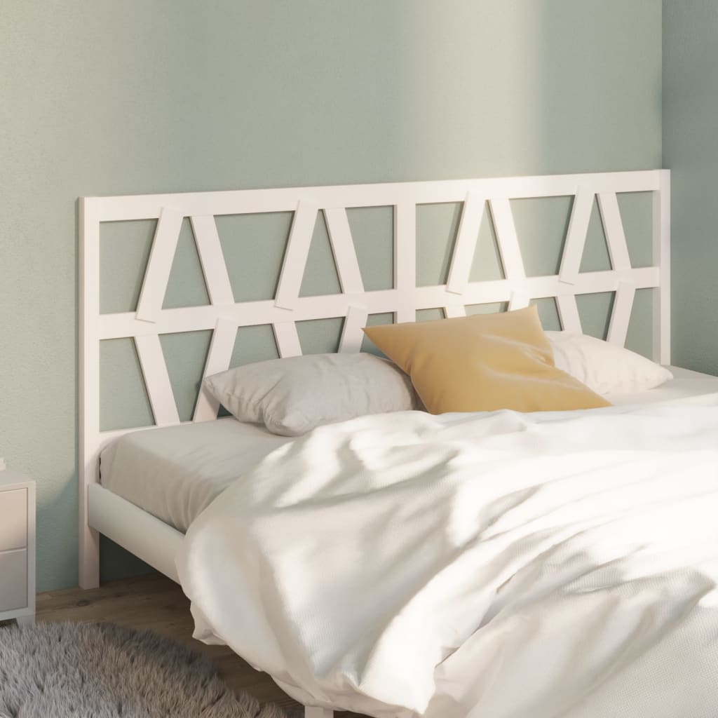 vidaXL Wezg�owie ��ka, bia�e, 206x4x100 cm, lite drewno sosnowe