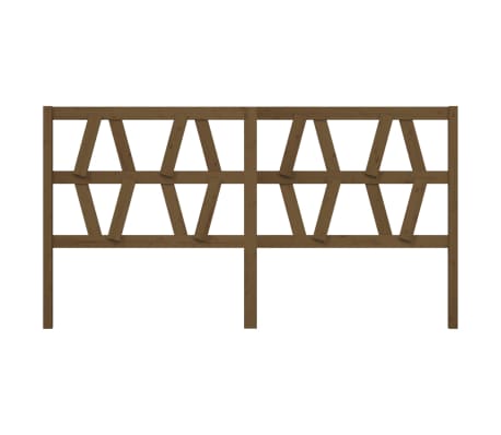 vidaXL Sengegavl honningbrun 206x4x100 cm heltre furu