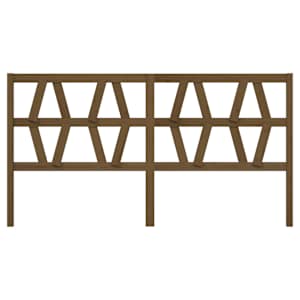 vidaXL Sengegavl honningbrun 206x4x100 cm heltre furu