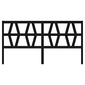 vidaXL S&auml;ngynp&auml;&auml;ty musta 206x4x100 cm t&auml;ysi m&auml;nty