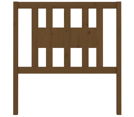 vidaXL Табла за спалня, меденокафява, 96x4x100 см, бор масив