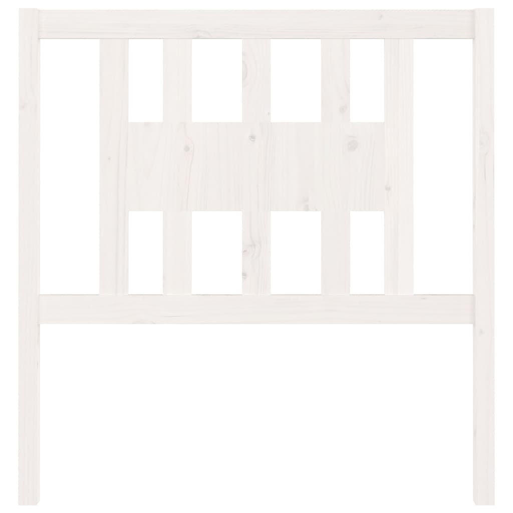 vidaXL Čelo postele bílé 106 x 4 x 100 cm masivní borovice