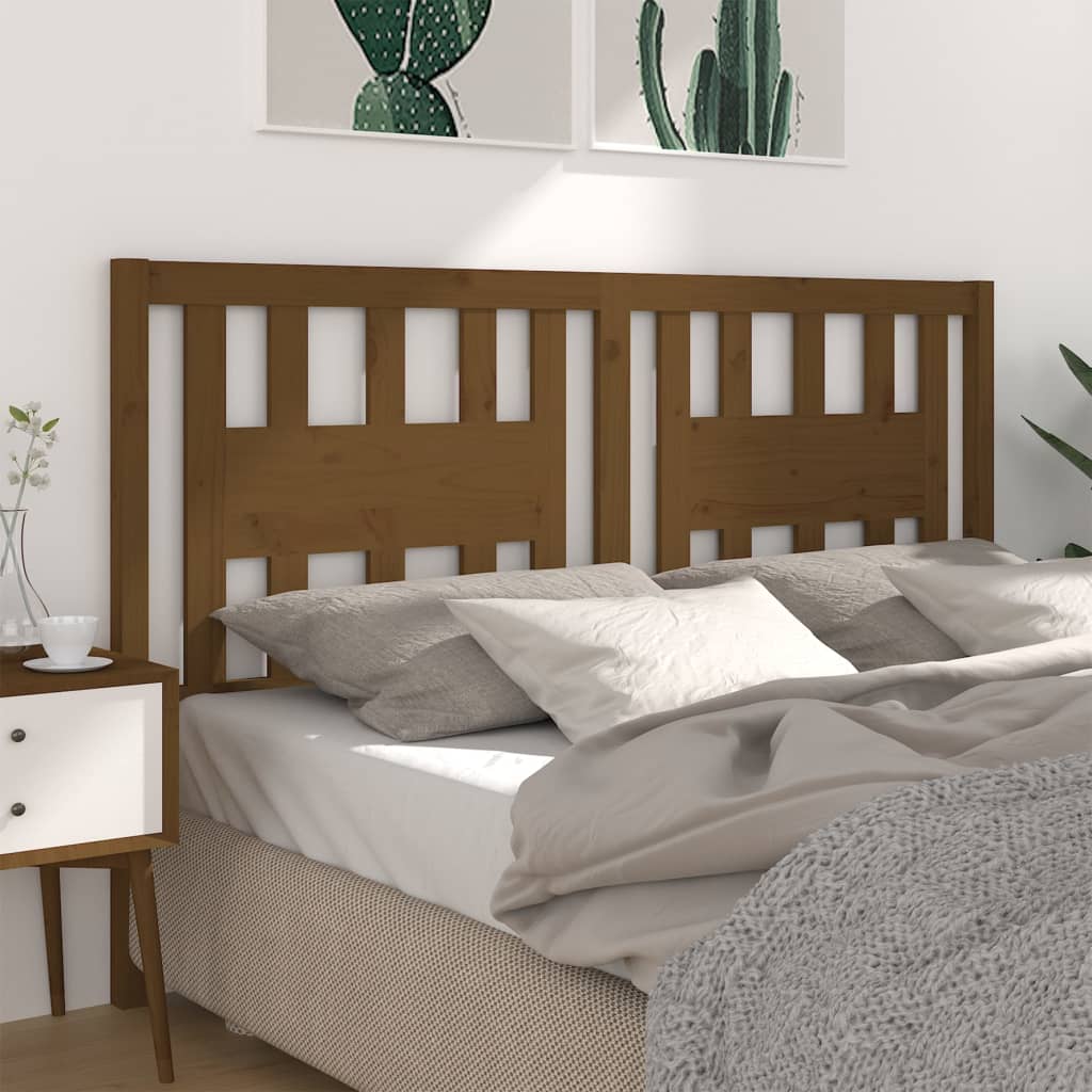 vidaXL Wezg�owie ��ka, br�zowe, 126x4x100 cm, lite drewno sosnowe