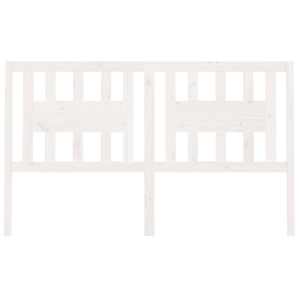 vidaXL T&ecirc;te de lit Blanc 141x4x100 cm Bois massif de pin