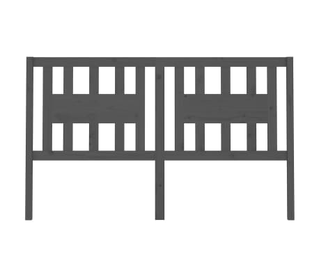 vidaXL Headboard Grey 156x4x100 cm Solid Wood Pine