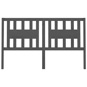 vidaXL Headboard Grey 156x4x100 cm Solid Wood Pine