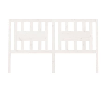 vidaXL Hoofdbord 186x4x100 cm massief grenenhout wit