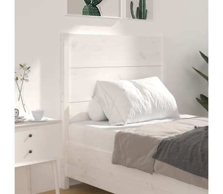 vidaXL Wezgłowie ł&oacute;żka, białe, 81x4x100 cm, lite drewno sosnowe