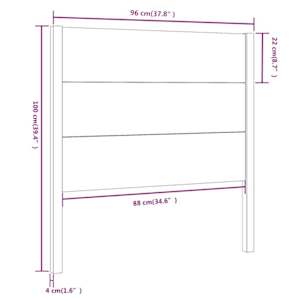 Čelo postele 96 x 4 x 100 cm masivní borovice - obrázek 6