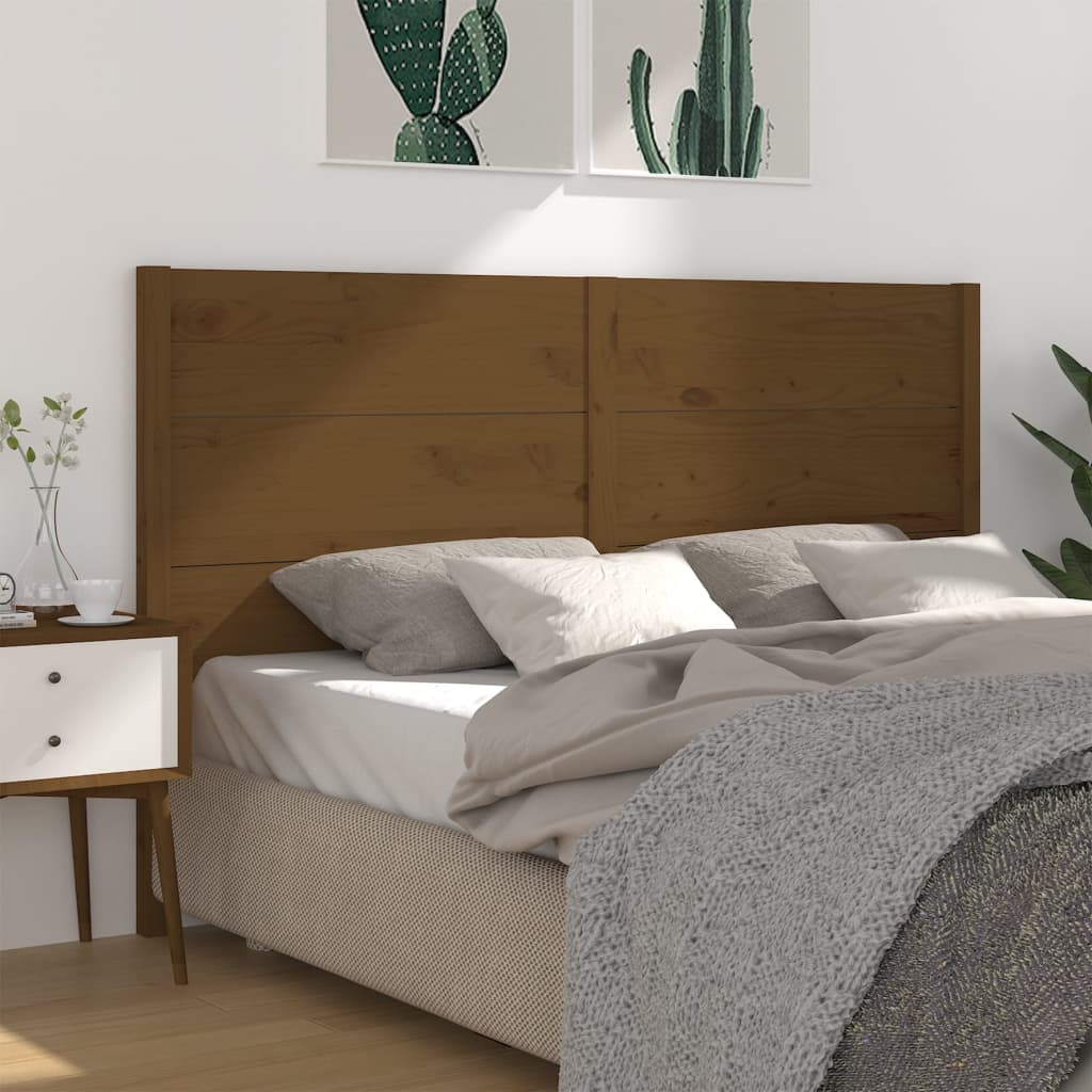 vidaXL Wezg�owie ��ka, br�zowe, 126x4x100 cm, lite drewno sosnowe